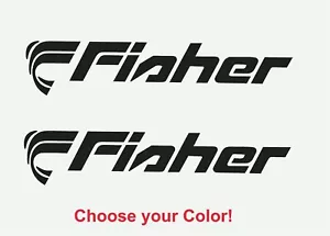 FISHER Pontoon Boat Lettering Vinyl Decals Boat Stickers 2 pc set 5x24 - Picture 1 of 1