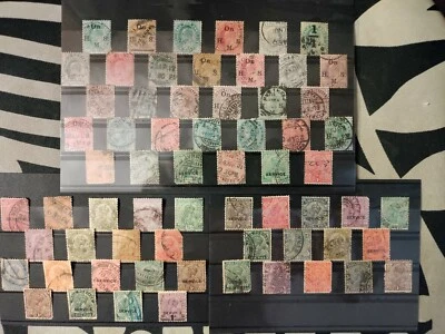 1837-1947 India raro conjunto de 100 sellos India británica sellos, usados, NH, NG. Foto 1 de 2