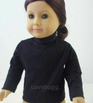 Black Long Sleeve Shirt for 18" American Girl or Baby Doll Clothes FREESHIP ADDS