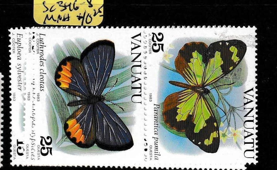 Vanuatu Butterfly SC 346-8 MNH (8eyo) - Изображение 1 из 1
