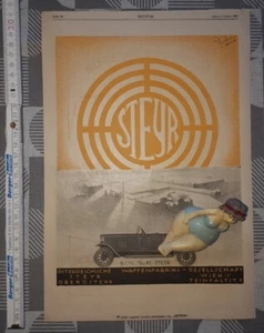 1921 ORIG. REKLAME STEYR WIEN ÖSTERREICH KLAASS & SACHTLEBEN MAGDEBURG - Picture 1 of 2