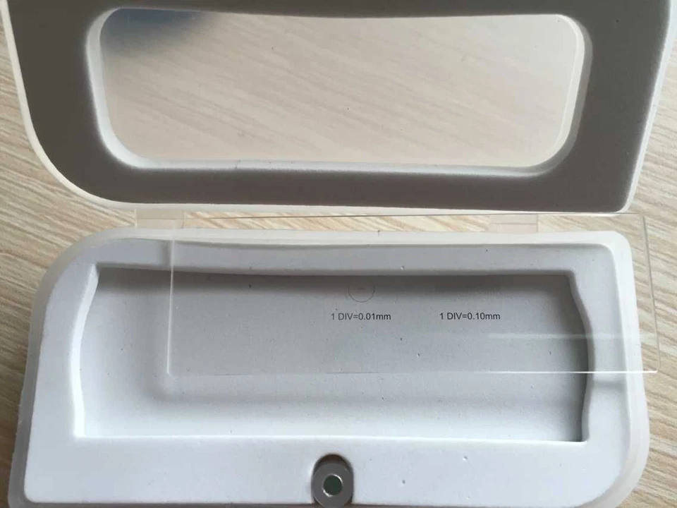 CNSCOPE New Calibration Slide with Two Scale 0.01mm 0.1mm Micrometer Microscope Stage