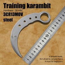 Training Knife Karambit 420 Stainless Steel no edge Dull Blade Practice Knife