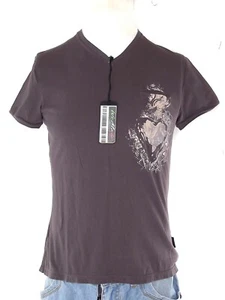 Sisley Herren T-Shirt Braun Kurzarm Jersey Shirt V-Ausschnitt M Medium - Bild 1 von 9