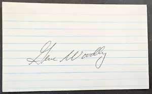 Gene Woodling - 1943 Debut Autographed 3x5 Index Card - Deceased 2001 - Picture 1 of 2