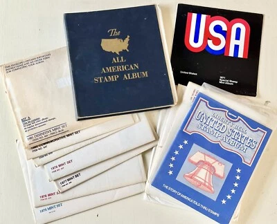 All American Stamp Album 1800s- On + Commemorative Mint Sets-SO MANY Stamps! - Image 1 of 4