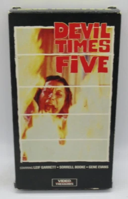 DEVIL TIMES FIVE VHS VIDEO MOVIE, LEIF GARRETT, SORRELL BOOKE, VIDEO TREASURES - Image 1 of 2