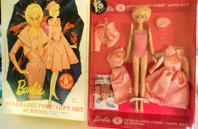 2008 Barbie Reproducción Etiqueta Dorada Rosa Brillante Set de Regalo N6591 Le 8500 ¡En Caja Original! Foto 1 de 4