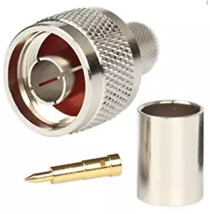 N Stecker Crimp für RG58 Kabel gerade RF Koaxial Stecker - Bild 1 von 1