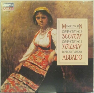 MENDELSSOHN Symphonies Nos. 3 (Scotch) & 4 (Italian) LP London Symphony, Abbado - Picture 1 of 1