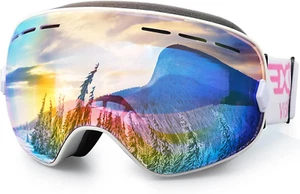 Snowboard Ski Goggles Men Women Youth, anti Fog OTG Winter Snow Goggles Spherica - Picture 1 of 12