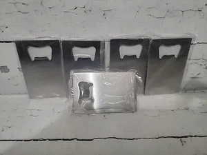 Paquete de 5 billeteras/identificación de crédito Abridor de botellas de cerveza tamaño tarjeta acero inoxidable - Imagen 1 de 3