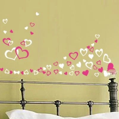 Up to 90 Various Hearts Bedroom Living Room Wall Art Window Stickers Kids Decals — 第 1/4 张图片