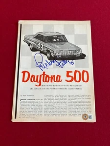 1964, Richard Petty, "Autographed" (Beckett) "Daytona 500" Article (Vintage) - Picture 1 of 3