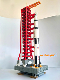 1/400 Saturn-5 Launching Tower Frame Model Rocket Painted Model Set Toy Gifts