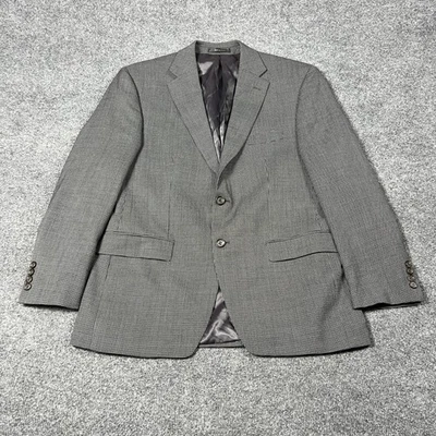 Lauren Ralph Lauren Blazer Mens 40S Gray Wool Houndstooth Two Button Sport Coat - Image 1 of 4