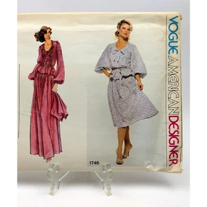 70s Albert Nipon Top & Full Skirt Sewing Pattern, Size 6 UC Vintage Vogue 1746 - Picture 1 of 8