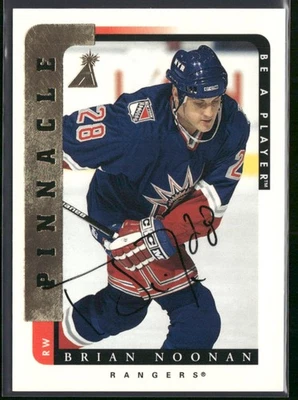 1996-97 Pinnacle Be a Player Brian Noonan Autographs #201 New York Rangers - Image 1 of 2