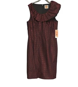 Vestido Vaina Asimétrico Rojo Nuevo by Shani Talla 12xNUEVO CON ETIQUETAS - Imagen 1 de 7