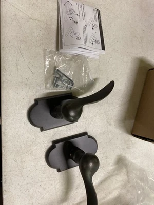 Emtek 705DMB Durango Dummy Door Lever Set, Sandcast Bronze Collection - Med Bron - Image 1 of 2