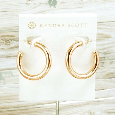 Liquidación!! Pendientes de aro Kendra Scott Colette tono oro rosa nuevos con etiquetas Foto 1 de 4