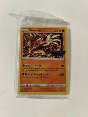 Pokemon GROUDON 130 Card  81/168 Legendary Pokémon PROMO GAMESTOP NEW SEALED - Image 1 of 2