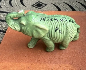 Vintage Celluloid Animal Elephant Green Made In Japan Nicholson Pa In Marker - Picture 1 of 10