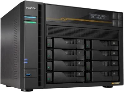 Asustor Lockerstor 8 Gen3 8 Bay NAS Quad-Core 2.3GHz CPU (Diskless) AS6808T - Image 1 of 4