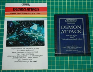 Atari 2600 Game Cart and Manual: iMagic Demon Attack - Picture 1 of 3