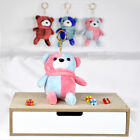 Teddy Bear Plush Keyring Charm Pendant Bag Accessory Multi-Colour Kids Toy UK