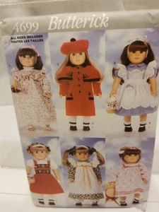 1996 Butterick 4699 Puppenkleidung für 18" & American Girl Puppen - Bild 1 von 3