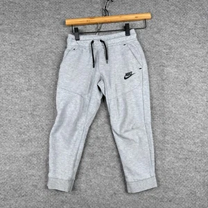 Nike Tech Fleece Sweatpants Youth XS Grey Joggers Athletic Drawstring - Picture 1 of 11