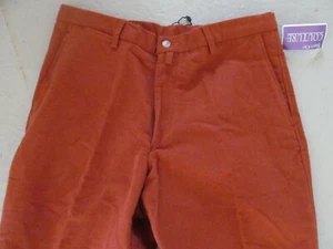 VTG Valentino Jeans Orange Men's Sz 50 /34 L Dress Trouser Pant Flat Front ITALY - Picture 1 of 5