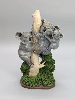 Resin Ceramic Koala Bear Joey Cub Eucalyptus Tree 8" Figurine Statue 2121/2500 - Image 1 of 4