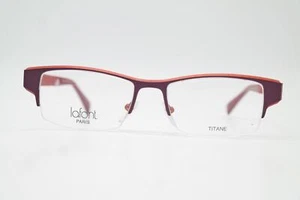 Glasses Jean Lafont HARMONIE 762 Titan Purple Red half Rim Frames New - Picture 1 of 6