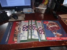 Montreal Expos baseball club cartes de pointage scorecard official  years lot 23