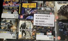 Playstation 3 - Replacement Sleeves/Box Art - NO GAME - FREE POST