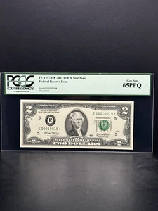 2003-$2 DOLLARS BILL STAR NOTE LOW PRINTED Nice Piece For Your Collection - Picture 1 of 3