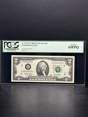 2003-$2 DOLLARS BILL STAR NOTE LOW PRINTED Nice Piece For Your Collection  - Image 1 of 3