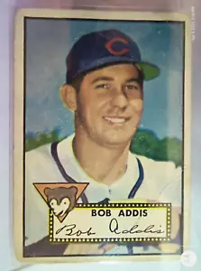 Bob Addis 1952 Topps #259 en muy buen estado *pliega las esquinas derechas, espalda roja - Imagen 1 de 5