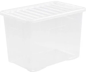 Storage Box Wham 80 Litre , Versatile Clear Home Storage, Clear (5 Pack) - Picture 1 of 2