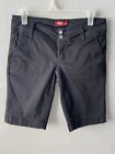 Dickies Womens Work Shorts Size 9 Black Flat Front 4 Pocket