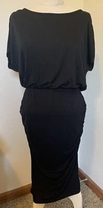 NWT Maurice’s Sz Small Dress 24/7 stretch black S/S Elastic Waist LBD 2028 - Picture 1 of 7