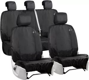 Fully Tailored Ford Ranger T6 Heavy Duty Waterproof Black Car Seat Covers 9pc - Picture 1 of 9
