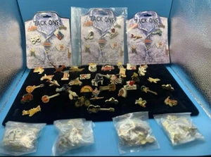 ~GEM~GOLD$5 + 50PC VINTAGE 80’s Retro Pins Many UNIQUE Designs Mickey Trucks.. - Picture 1 of 3