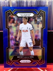 2023-24 PANINI PRIZM PREMIER LEAGUE MICKY VAN DE VEN BLUE PRIZM RC 144/299 - Picture 1 of 4