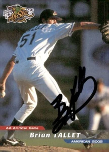 2002 Akron Aeros BRIAN TALLET Signed Card autograph AUTO INDIANS LSU TIGERS - Picture 1 of 2