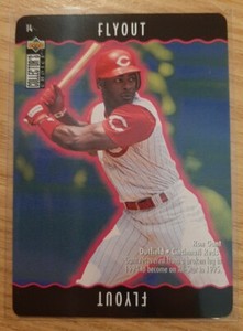 1996 COLLECTOR'S CHOICE YOU MAKE THE PLAY RON GANT #14 CINCINNATI REDS FLYOUT