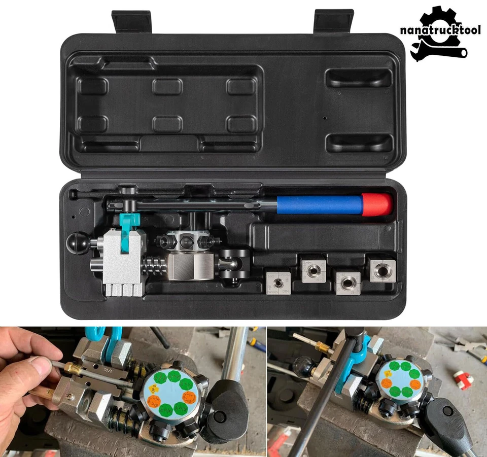 Brake Line Flaring Tool Single Bubble Flares For 3/16", 1/4", 5/16", 3/8" Tubing - Image 1 of 4