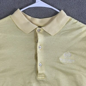 Bobby Jones Golf Polo Shirt Mens Short Sleeve XL Solid Yellow Made In Italy - Picture 1 of 11